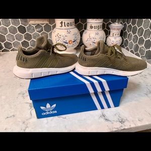 Olive green adidas swift run